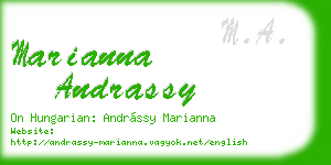 marianna andrassy business card